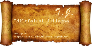 Tótfalusi Julianna névjegykártya