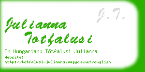 julianna totfalusi business card